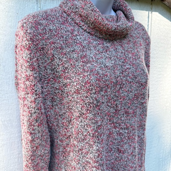 Sigrid Olsen Sport Women’s Pink Knit Pullover Cowl Neck Long Sleeve Sweater M - Picture 2 of 7